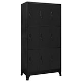vidaXL Lockerkast met 6 vakken 90x45x180 cm staal grijs