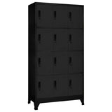 vidaXL Lockerkast met 6 vakken 90x45x180 cm staal grijs