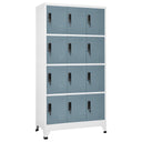 vidaXL Lockerkast met 6 vakken 90x45x180 cm staal grijs
