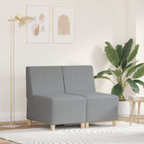 vidaXL Modulaire Sofa Eenheid Armless 2 pcs Lichtgrijs 55 x 74 x 82 cm