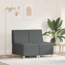 vidaXL Modulaire Sofa Eenheid Armless 2 pcs Lichtgrijs 55 x 74 x 82 cm