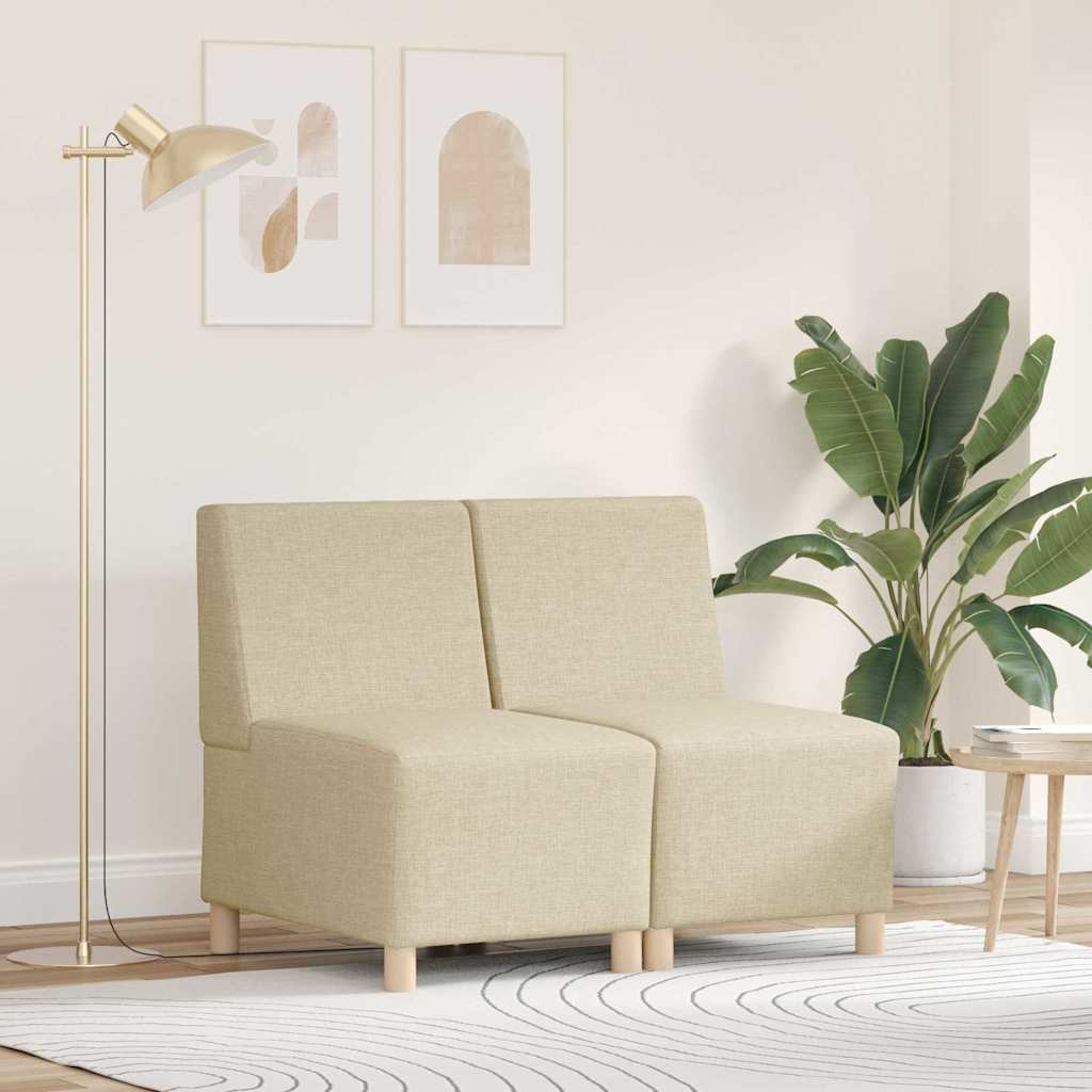 vidaXL Modulaire Sofa Eenheid Armless 2 pcs Lichtgrijs 55 x 74 x 82 cm