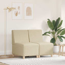 vidaXL Modulaire Sofa Eenheid Armless 2 pcs Lichtgrijs 55 x 74 x 82 cm