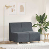 vidaXL Modulaire Sofa Eenheid Armless 2 pcs Lichtgrijs 55 x 74 x 82 cm
