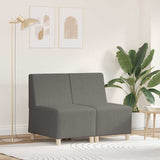 vidaXL Modulaire Sofa Eenheid Armless 2 pcs Lichtgrijs 55 x 74 x 82 cm