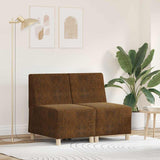 vidaXL Modulaire Sofa Eenheid Armless 2 pcs Bruin 55 x 74 x 82 cm