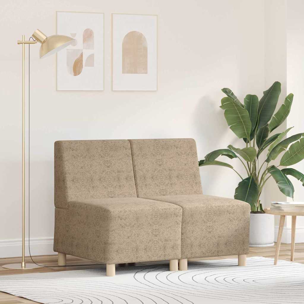 vidaXL Modulaire Sofa Eenheid Armless 2 pcs Bruin 55 x 74 x 82 cm