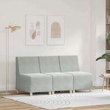 vidaXL Modulaire Sofa Eenheid Armless 2 pcs Lichtgrijs 55 x 74 x 82 cm