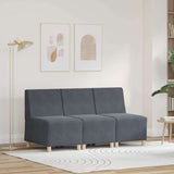 vidaXL Modulaire Sofa Eenheid Armless 2 pcs Lichtgrijs 55 x 74 x 82 cm