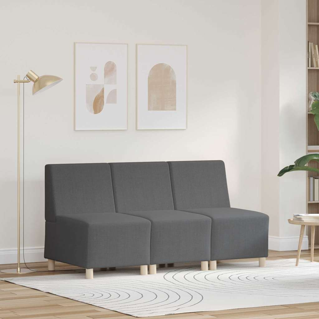 vidaXL Modulaire Sofa Eenheid Armless 2 pcs Lichtgrijs 55 x 74 x 82 cm
