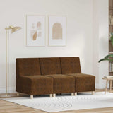 vidaXL Modulaire Sofa Eenheid Armless 2 pcs Bruin 55 x 74 x 82 cm