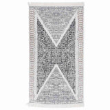 vidaXL Vloerkleed 120x180 cm katoen zwart en grijs