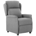 vidaXL Ligstoel Lichtgrijs 66,5 x 94 x 101,5 cm Polyester