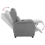 vidaXL Ligstoel Lichtgrijs 66,5 x 94 x 101,5 cm Polyester