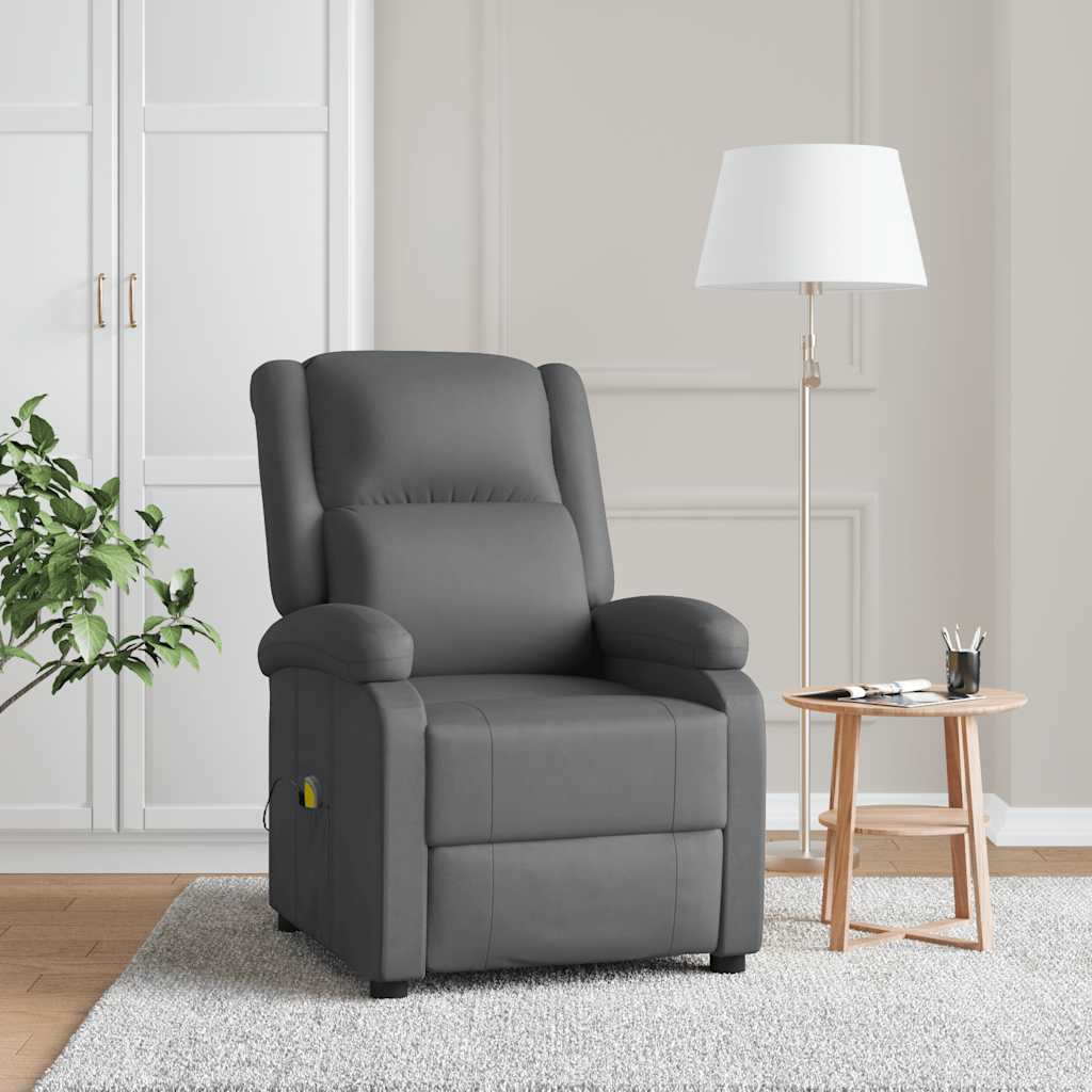 vidaXL Massagestoel kunstleer zwart