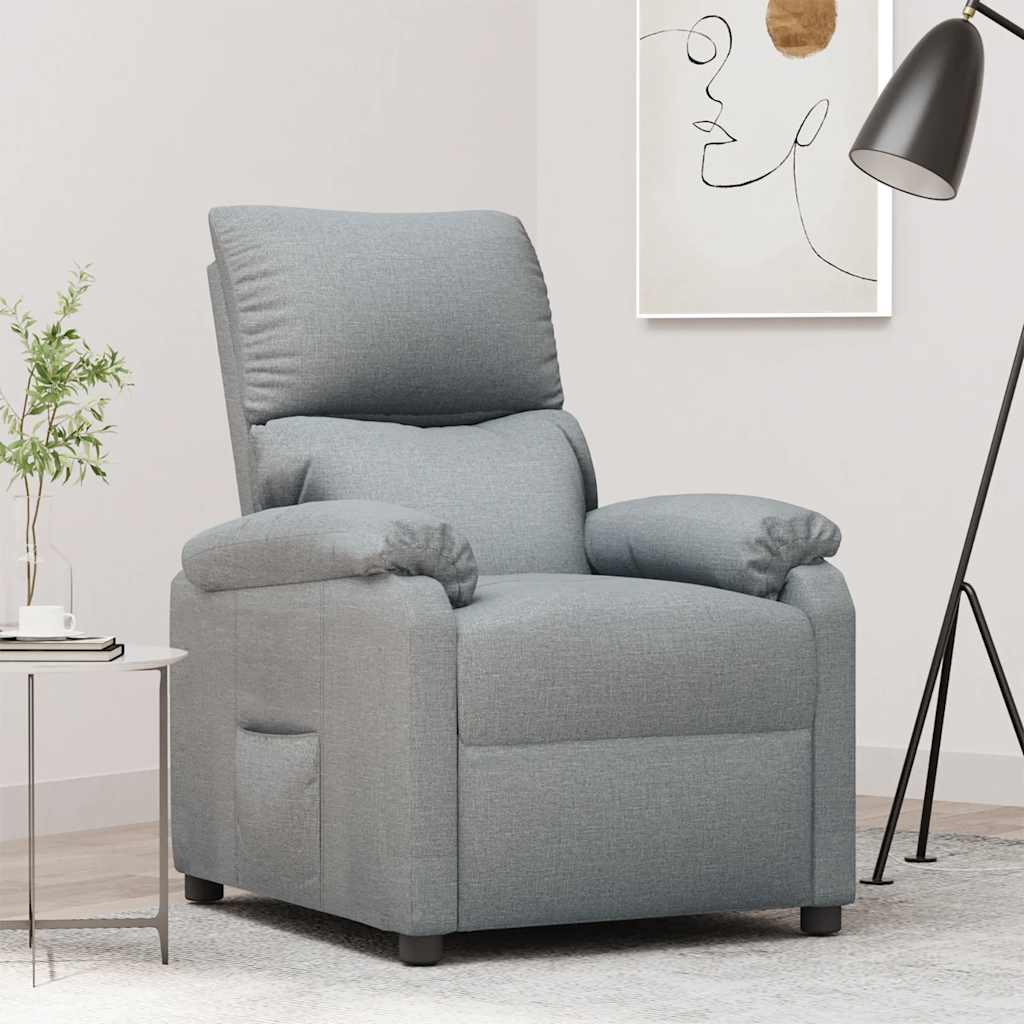 vidaXL Recliner fabric cream