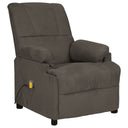 vidaXL Massage Chair Light Gray Microfiber