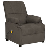 vidaXL Massage Chair Light Gray Microfiber