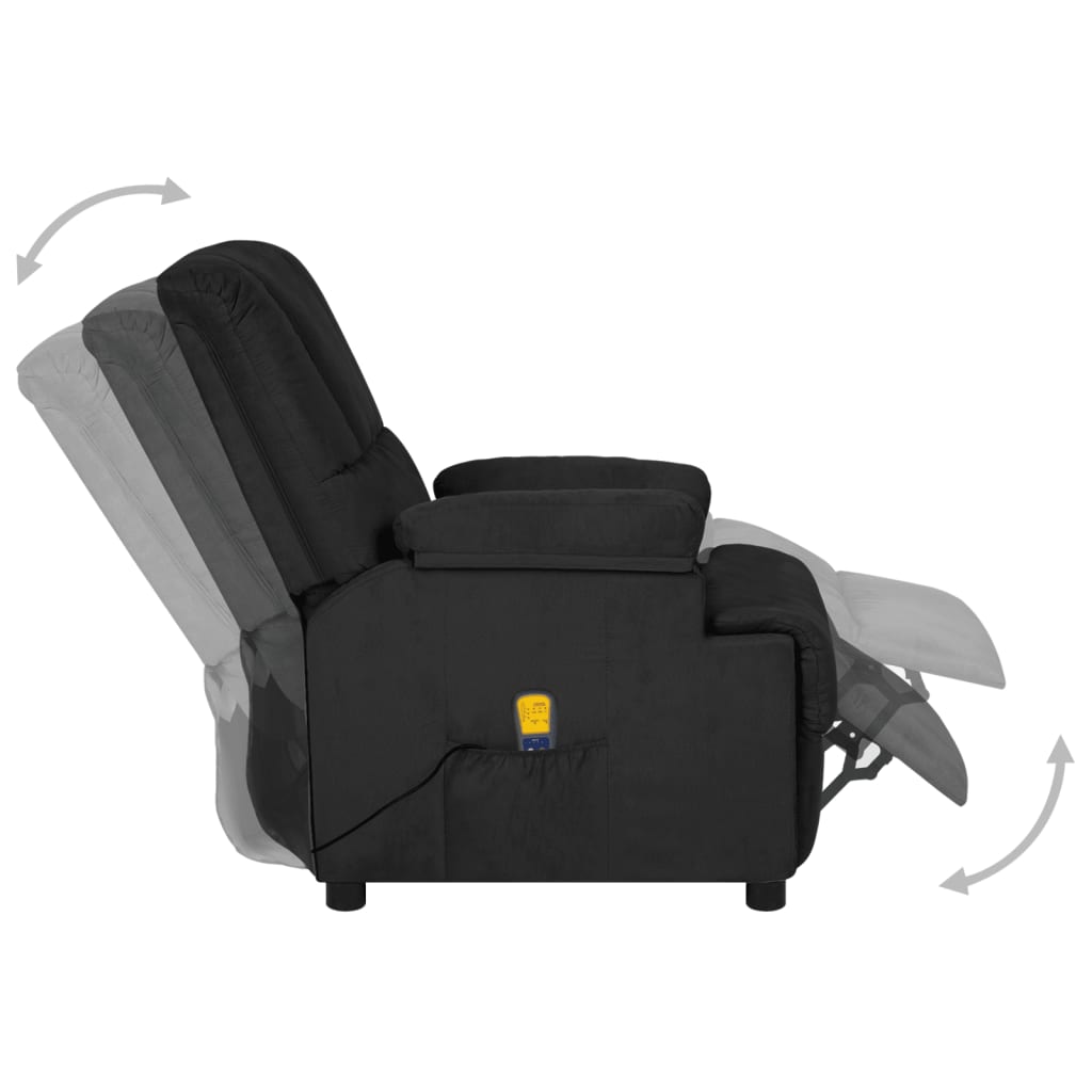 vidaXL Massage Chair Light Gray Microfiber