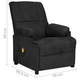 vidaXL Massage Chair Light Gray Microfiber