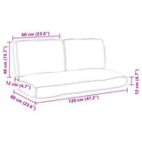 vidaXL Cushion Set 3 pcs Anthracite Oxford Fabric