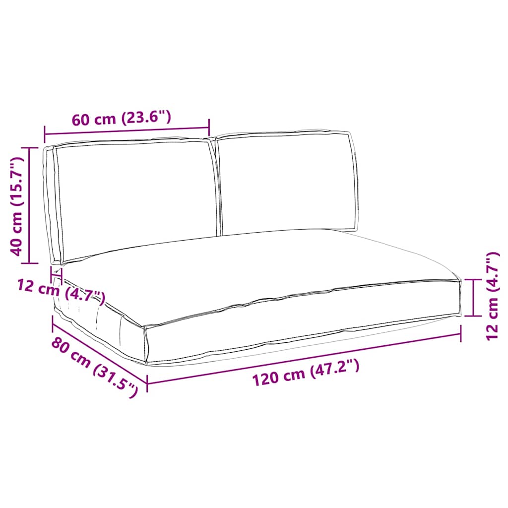 vidaXL Kussen Set 3 pcs Antraciet Oxford Stof