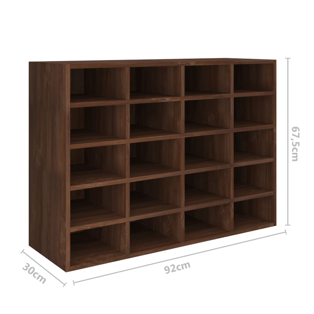vidaXL Schoenenrek 92x30x67,5 cm bewerkt hout eikenkleurig