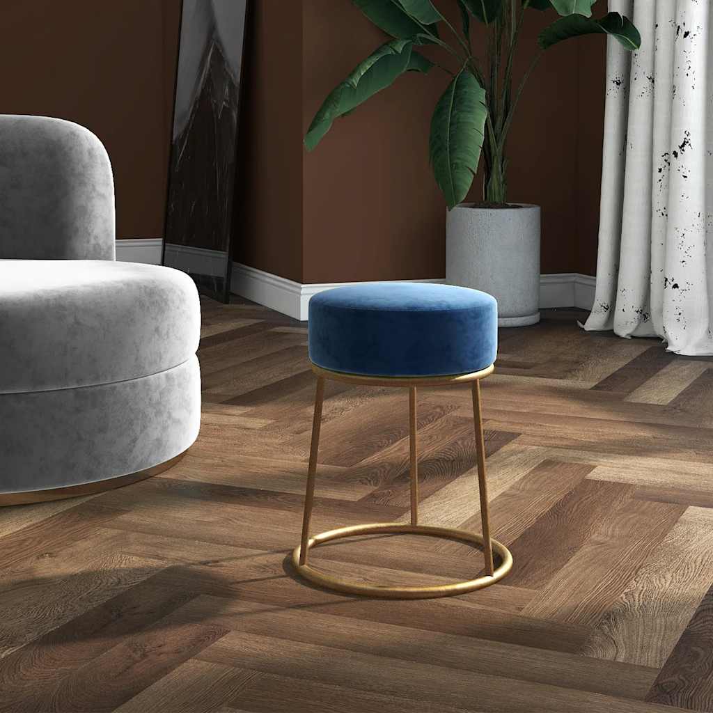 vidaXL Hocker rond fluweel groen