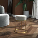 vidaXL Hocker rond fluweel groen