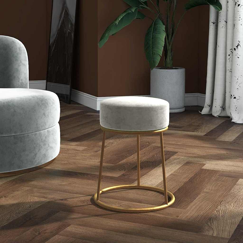 vidaXL Hocker rond fluweel groen