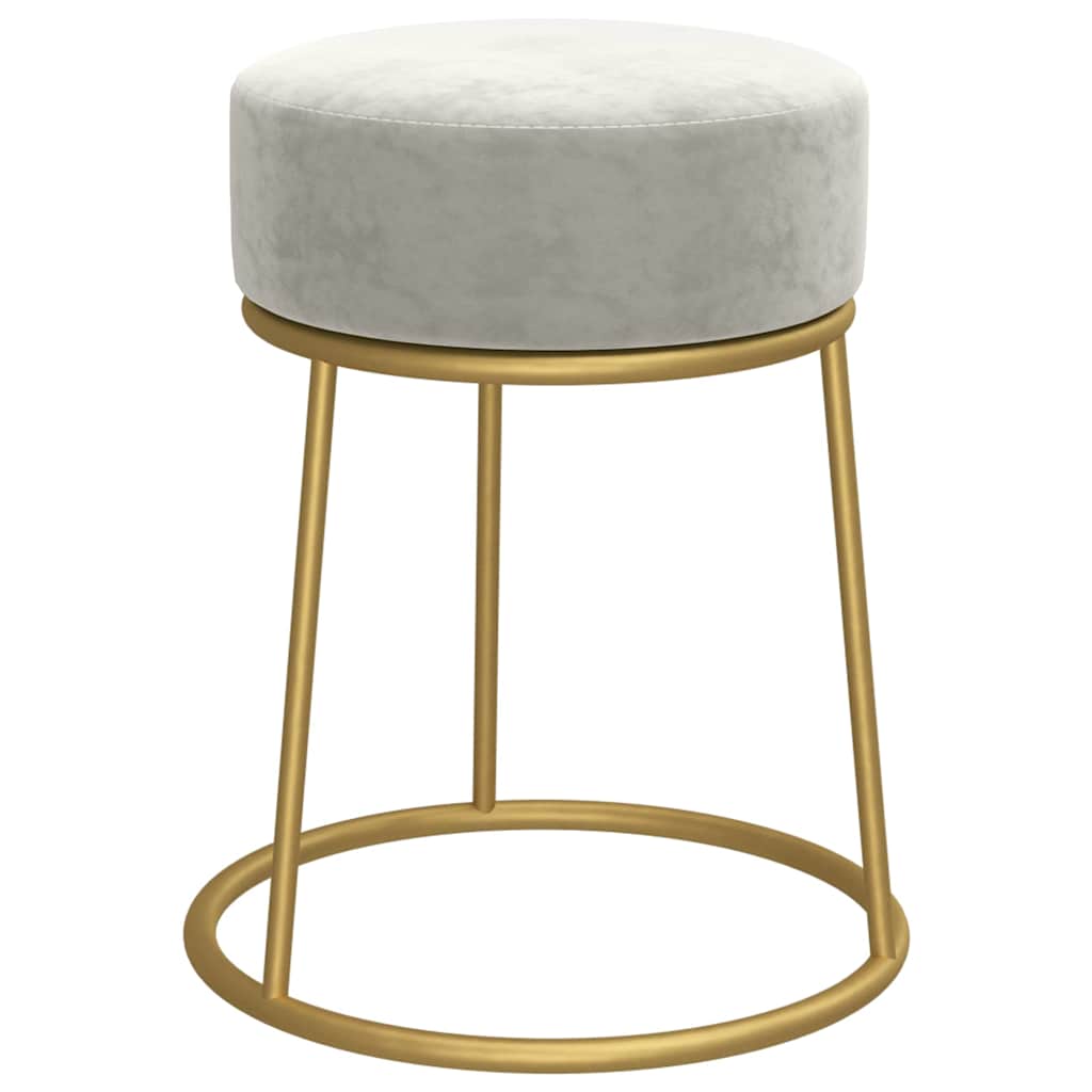 vidaXL Hocker rond fluweel groen