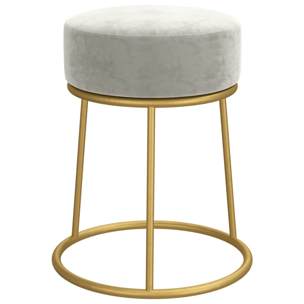 vidaXL Hocker rond fluweel groen