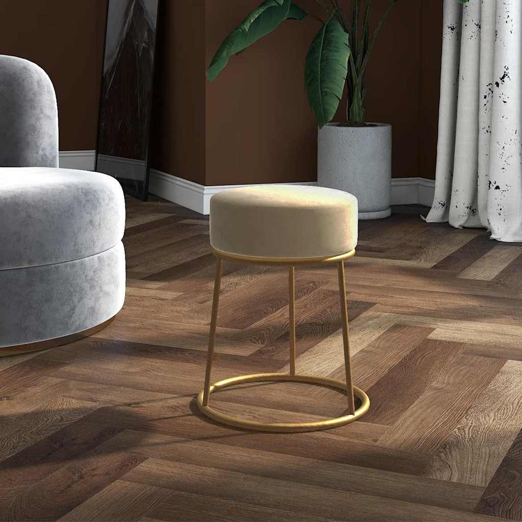 vidaXL Hocker rond fluweel groen