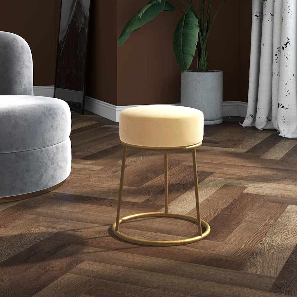 vidaXL Hocker rond fluweel groen