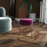 vidaXL Hocker rond fluweel groen