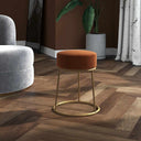 vidaXL Hocker rond fluweel groen