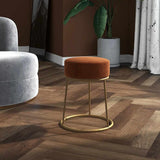 vidaXL Hocker rond fluweel groen