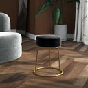 vidaXL Hocker rond fluweel groen