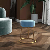 vidaXL Hocker rond fluweel groen