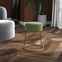 vidaXL Hocker rond fluweel groen