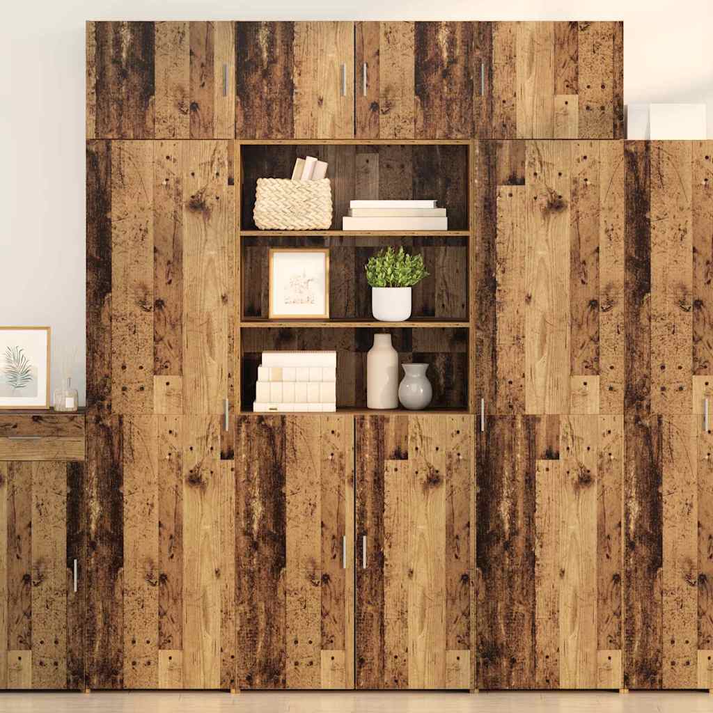 vidaXL Highboard Oud Hout 80 x 42,5 x 185 cm Bewerkt hout