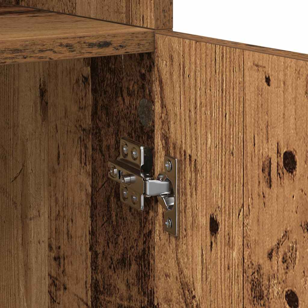 vidaXL Highboard Oud Hout 80 x 42,5 x 185 cm Bewerkt hout