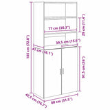 vidaXL Highboard Oud Hout 80 x 42,5 x 185 cm Bewerkt hout