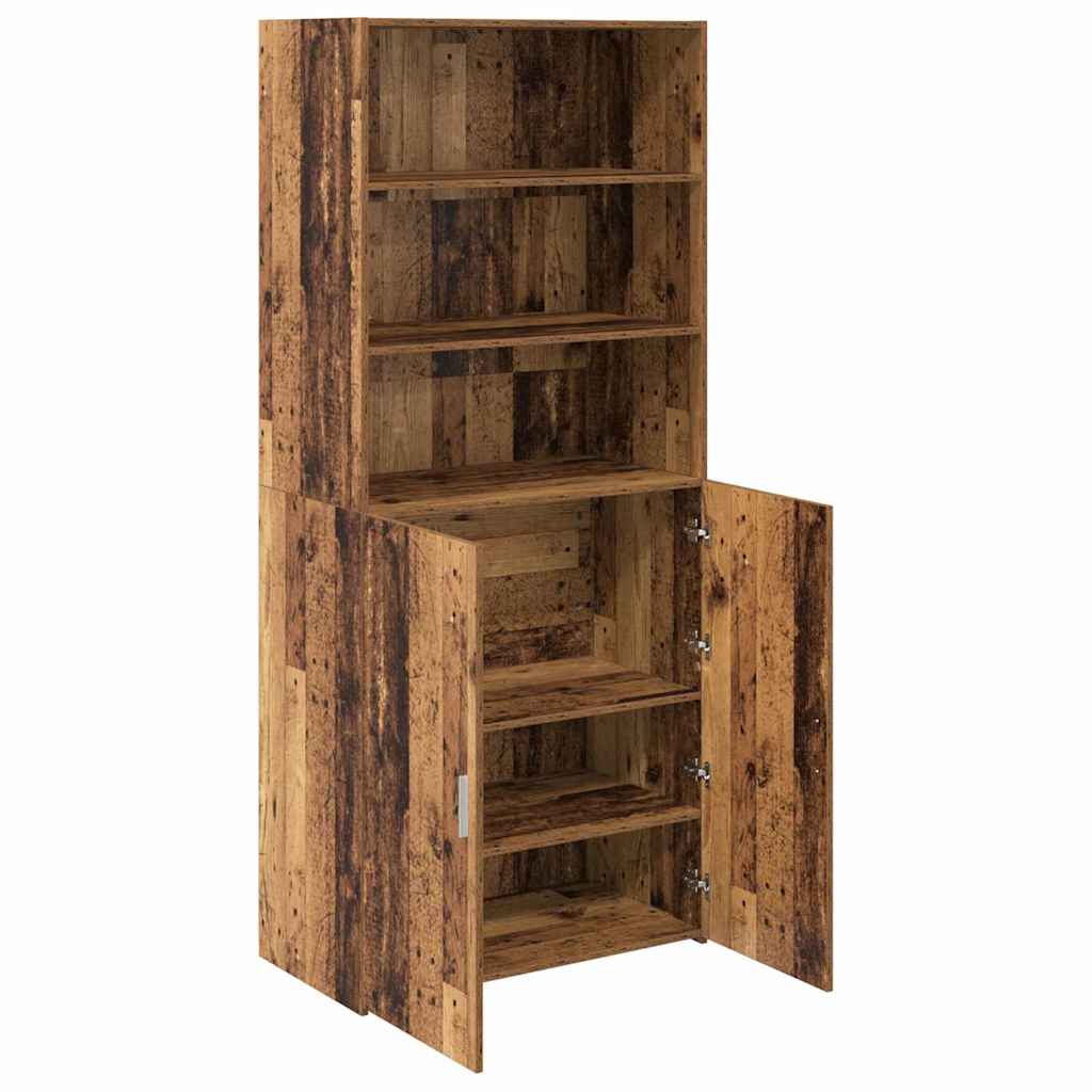 vidaXL Highboard Oud Hout 80 x 42,5 x 185 cm Bewerkt hout