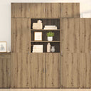 vidaXL Highboard Oud Hout 80 x 42,5 x 185 cm Bewerkt hout