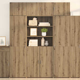 vidaXL Highboard Oud Hout 80 x 42,5 x 185 cm Bewerkt hout
