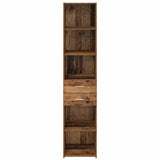 vidaXL Highboard met lade Oud Hout 40 x 42,5 x 185 cm Bewerkt hout