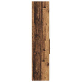 vidaXL Highboard met lade Oud Hout 40 x 42,5 x 185 cm Bewerkt hout