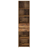 vidaXL Highboard met lade Oud Hout 45 x 42,5 x 185 cm Bewerkt hout