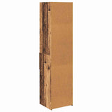 vidaXL Highboard met lade Oud Hout 45 x 42,5 x 185 cm Bewerkt hout